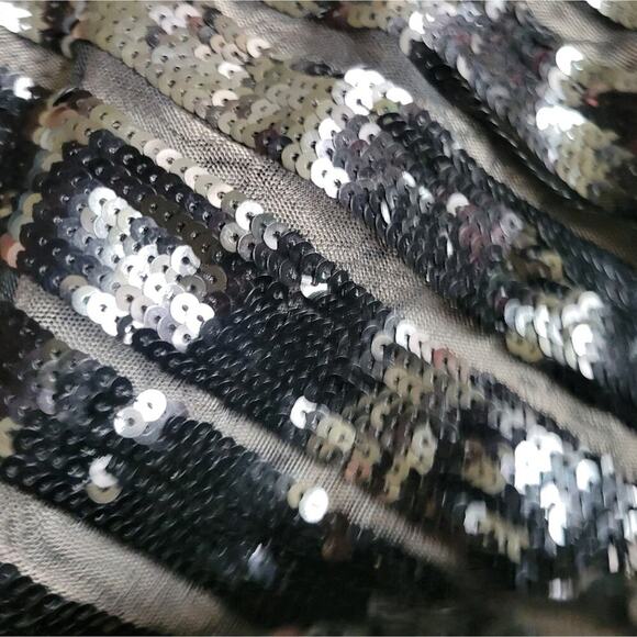 BCBGMaxazaria Black Sequence Mini Dress Size 8 Eras Tour Style - Picture 4 of 10